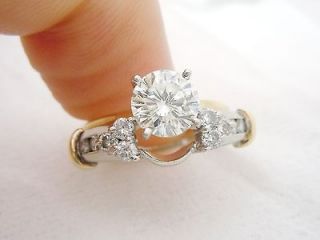 27CTW. (.97CT LEO CERTIFIED ) Diamond 14K & Platinum Engagement Ring