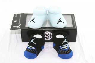  Air blu Jordan booties socks crib shoes 0 6m baby holiday gifts set