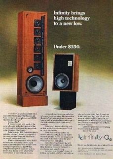 1977 Infinity Qa Speaker Vintage Ad
