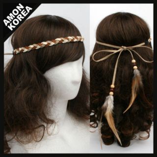 Indian feather HEADBAND Hairband Hairwrap AM9 1