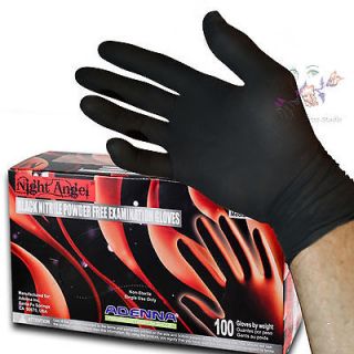 20 extra xs small Tattoo Gloves Nitril Black 10 Pair non latex free
