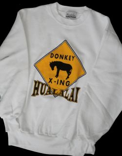 Hualalai Hawaii Kona Coast Donkey Crossing sweatshirt M