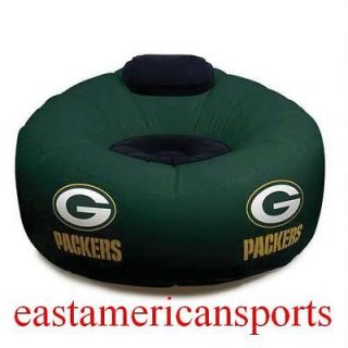 Green Bay Packers NFL Inflatable Chair Tailgate Blow Up Seat Dorm Room 