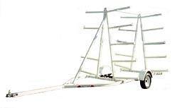10 PLACE CANOE KAYAK TRAILER WITH RACK FREE DELIVERY