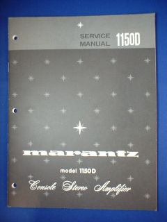 MARANTZ 1150D INTEGRATED AMPLIFIER SERVICE MANUAL ORIGINAL GOOD 