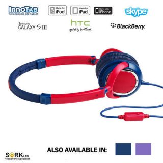   Over The Ear Lightweight DJ Style Headphones iPod iPhone  Red