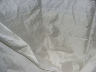 100% Pure Silk Indian Dupioni Silk Fabric, Ivory Color,137 cm wide,6 