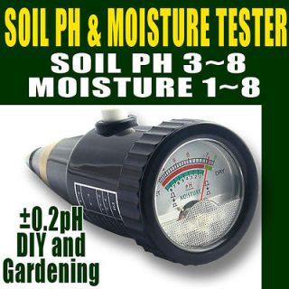 2in1 Soil pH Level and Moisture Meter Tester Plants Crops Flowers