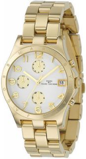   MARC BY MARC JACOBS GOLD STEEL HENRY CHRONOGRAPH LADIES WATCH MBM3039