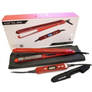   C2 Red Leopard Professional Titanium Styling Hair Straightener Iron
