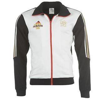 Mens Adiflag Germany Track Top Jacket Olympics 2012 S M L XL White 