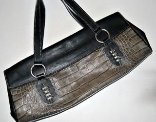 Claudia Firenze Purse Handbag Clutch Black Brown Made In Italy