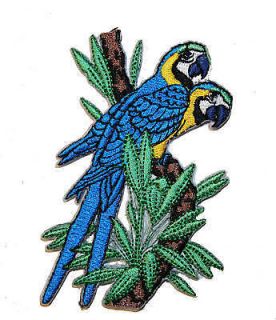 Macaw Parrot Bird Embroidered Iron on Patch 3 1/2 IN