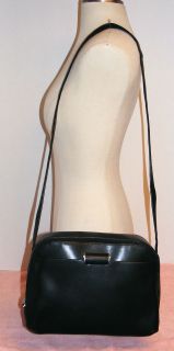 MANDARINA DUCK Black Italian Leather Shoulder Cross Body Handbag Purse