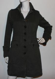Marc Jacobs cotton dk olive green coat jacket SMALL