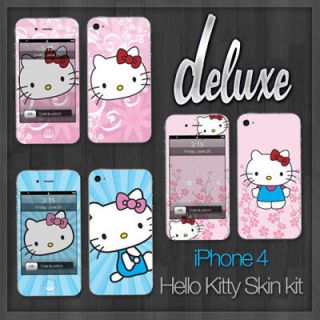 Apple iPhone 4 Hello Kitty Skin cover case protector skins 3 pk 