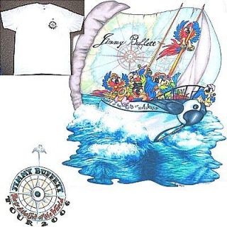JIMMY BUFFETT 2006 TOUR/PARROT SHIP WHITE T SHIRT S