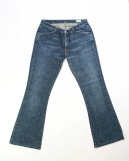 GAS LADIES BOOTCUT STRETCH JEANS FADED FLARED W30 UK12