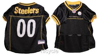 Pittsburgh STEELERS PINK MESH Pet Dog JERSEY with NFL PATCH XS S M L