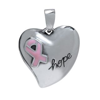 silver breast cancer jewelry