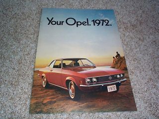 1972 Opel Sales Brochure GT/Rallye/Wago​n/Sports Coupe