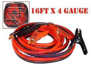   Heavy Duty 4 Gauge Booster Jumper Cables Auto Car Jumping Cables 16