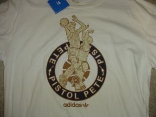 Adidas Originals PISTOL Pete Maravich T Shirt Medium New With Tags 