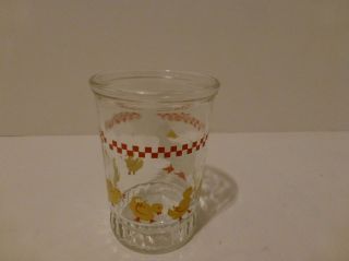 Vintage Jelly Juice Glass Duck with 6 Ducklings