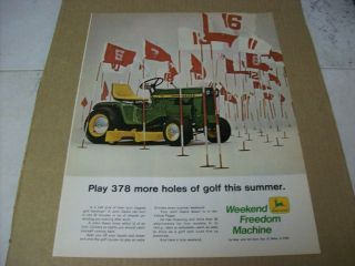 1969 John Deere Riding Lawn Mower Advertisement, Vintage Ad