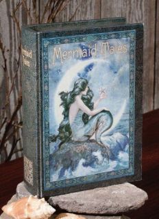 MERMAID TALES BOOK Keepsake Box Vintage style Reproduction Art Design 
