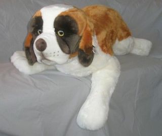 45 Jumbo Lying St Bernard Dog Plush Stuffed Animal Giant Soft Pillow 