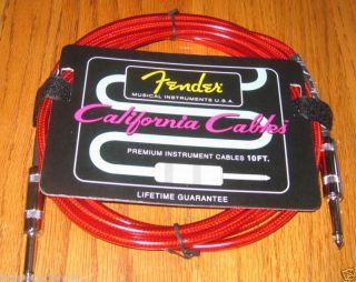   CALIFORNIA APPLE RED GUITAR BASS KEYBOARD EFFECTS PATCH CORD CABLE HI