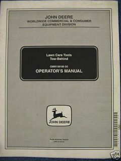 John Deere Plug Spiker Aerator Spreader Lawn Roller Operator Manual 00