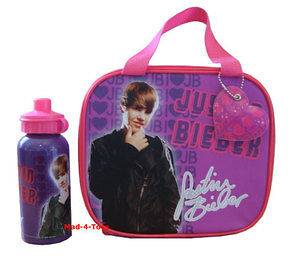 Justin Bieber Lunch Bag & Aluminium Bottle new lunch box bag kids 