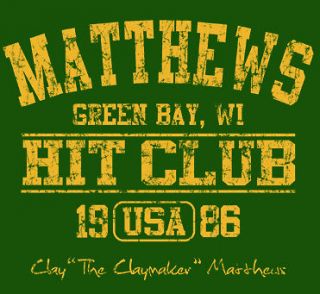 988 CLAY MATTHEWS HIT CLUB Green Bay Packers retro football nfl jersey 