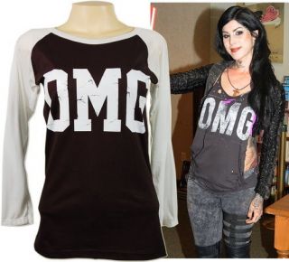 OMG Kat Von D Punk Goth Death Funky PUNK EMO Skinny Tee T shirts Woman 