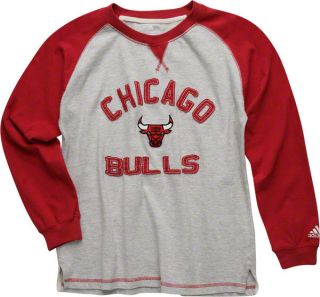 Chicago Bulls Red Youth Vintage Long Sleeve Crewneck T Shirt