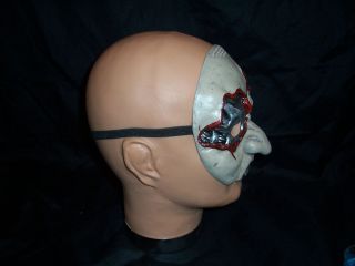 Robot Metal Comming Thru Skin Vynal Half Mask Halloween Accesssory 