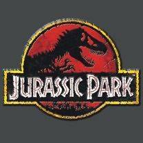 Jurassic Park Movie Stone Carved Logo Officially Licensed Tee Shirt 