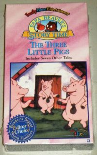 PAPA BEAVERS STORY TIME THE THREE LITTLE PIGS Sealed VHS Movie   FHE 