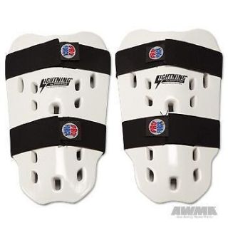New White ProForce Shin Guard  Karate   Sparring   Gear   Large