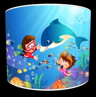 Children Diving Sports Drum Lamp Shades Ceiling Lights Table 