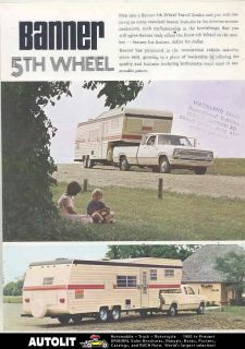 1973 Banner 5th Wheel Travel Trailer RV Brochure Dodge
