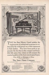 FP 1908 STARR PIANO INSTRUMENT ORGAN MUSIC CONCERT GRAND