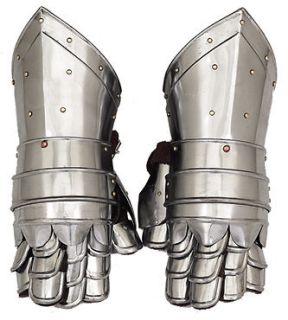 Steel Armor Hand Gloves Pair Knights Gladiator Roman