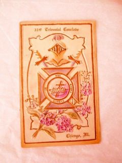 1910 Masonic Knights of Templar 31st Triennial Conclave Chicago 