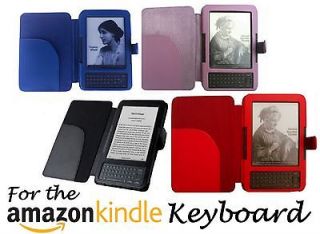 for  KINDLE 3 KEYBOARD MODEL LEATHER CASE COVER WALLET WITH 