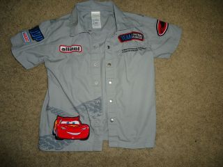  CARS Shirt Gray Button Up Only worn a few times Size 7 