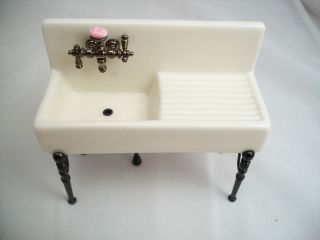 Kitchen Sink porcelain 1.841/0 miniature dollhouse furniture 1/12 