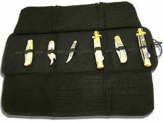 SAFE AND SOUND Folding 12 Knife Collection Roll Storage Carry Case 